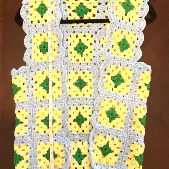 VINTAGE Grannycore Square Knit Sweater Vest Mint Condition - Picture 5 of 7